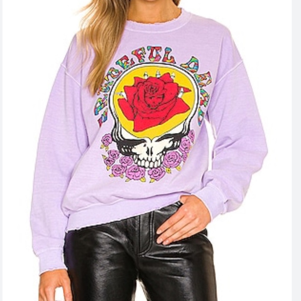 MADEWORN Washed Purple Grateful Dead Crewneck Sweatshirt